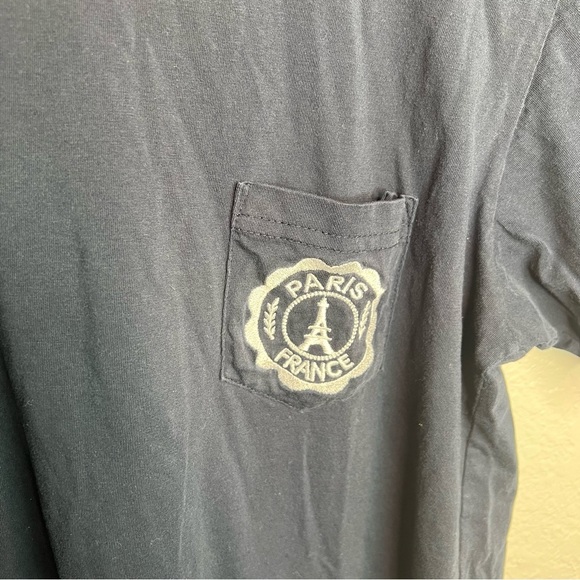 Navy Blue Paris France T Shirt - Picture 3 of 6
